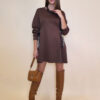 Haljina 48 Vonore - mini jersey UN - brown