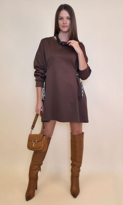 Haljina 48 Vonore - mini jersey UN - brown
