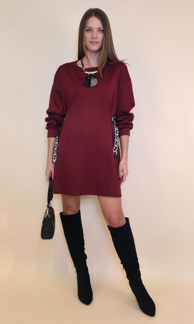 Haljina 48 Vonore - mini jersey UN - d.red