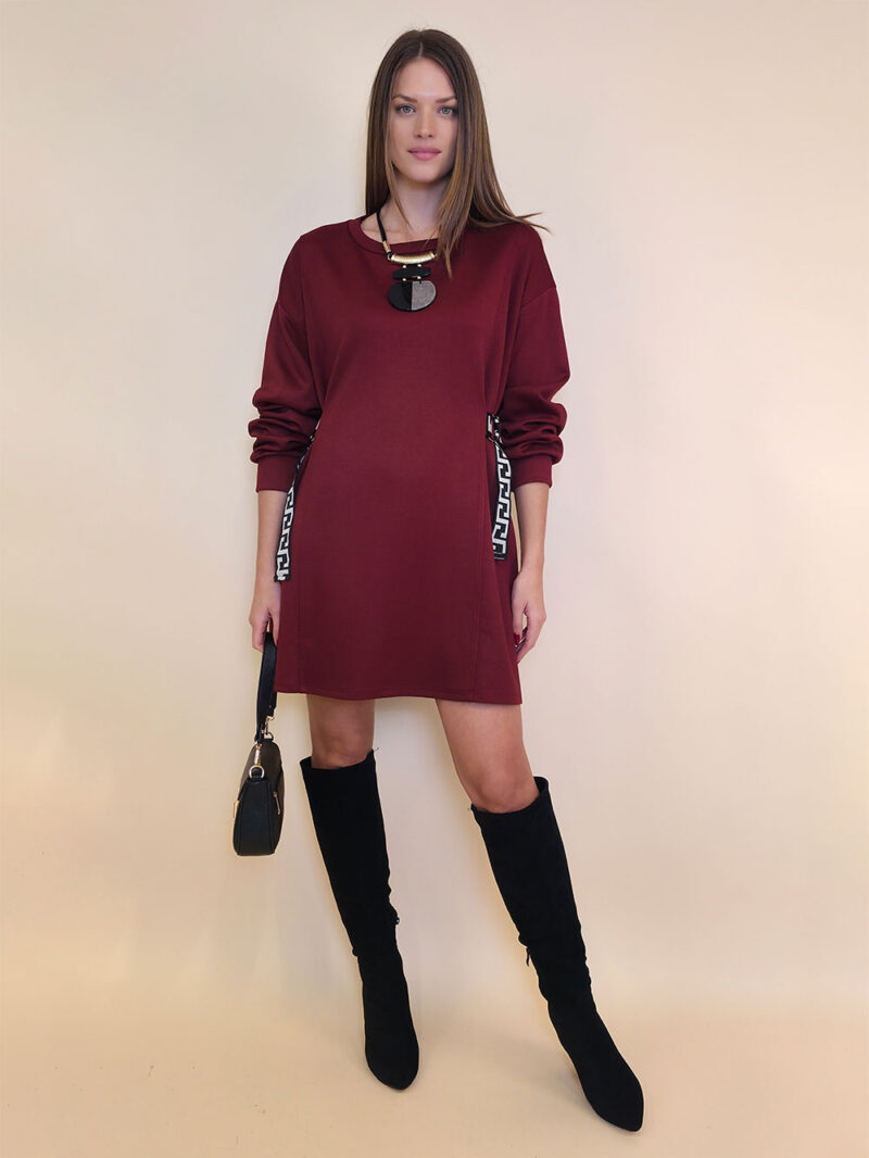 Haljina 48 Vonore - mini jersey UN - d.red