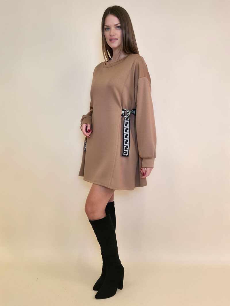 Haljina 48 Vonore - mini jersey UN - camel
