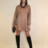Haljina 48 Vonore - mini jersey UN - camel