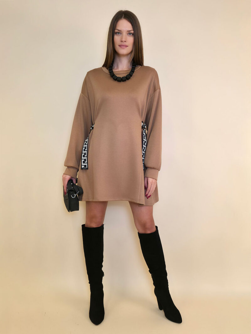 Haljina 48 Vonore - mini jersey UN - camel