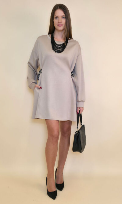 Haljina 48 Vonore - mini jersey UN - fango
