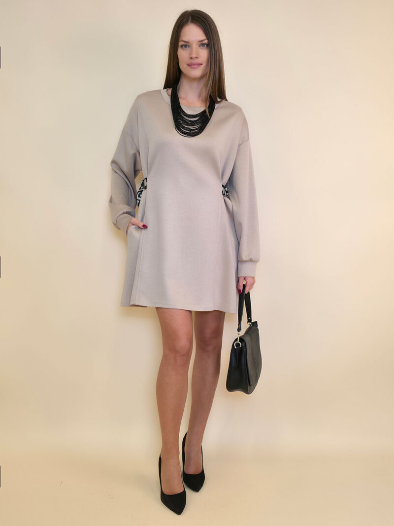 Haljina 48 Vonore - mini jersey UN - fango