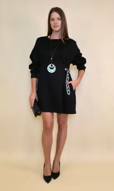 Haljina 48 Vonore - mini jersey UN - black