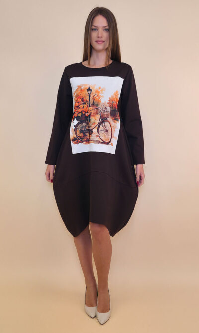 Haljina 48 YoYo PR - coffee - Autumn Bike
