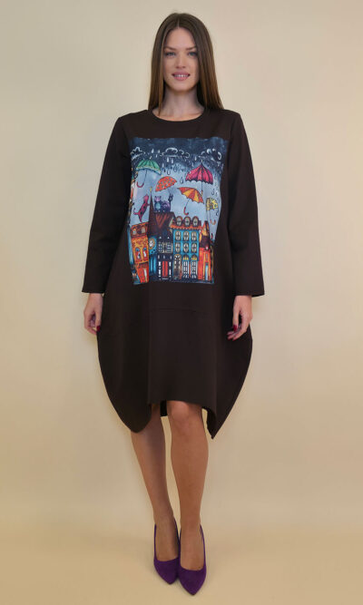 Haljina 48 YoYo PR - coffee - Cats&Umbrellas