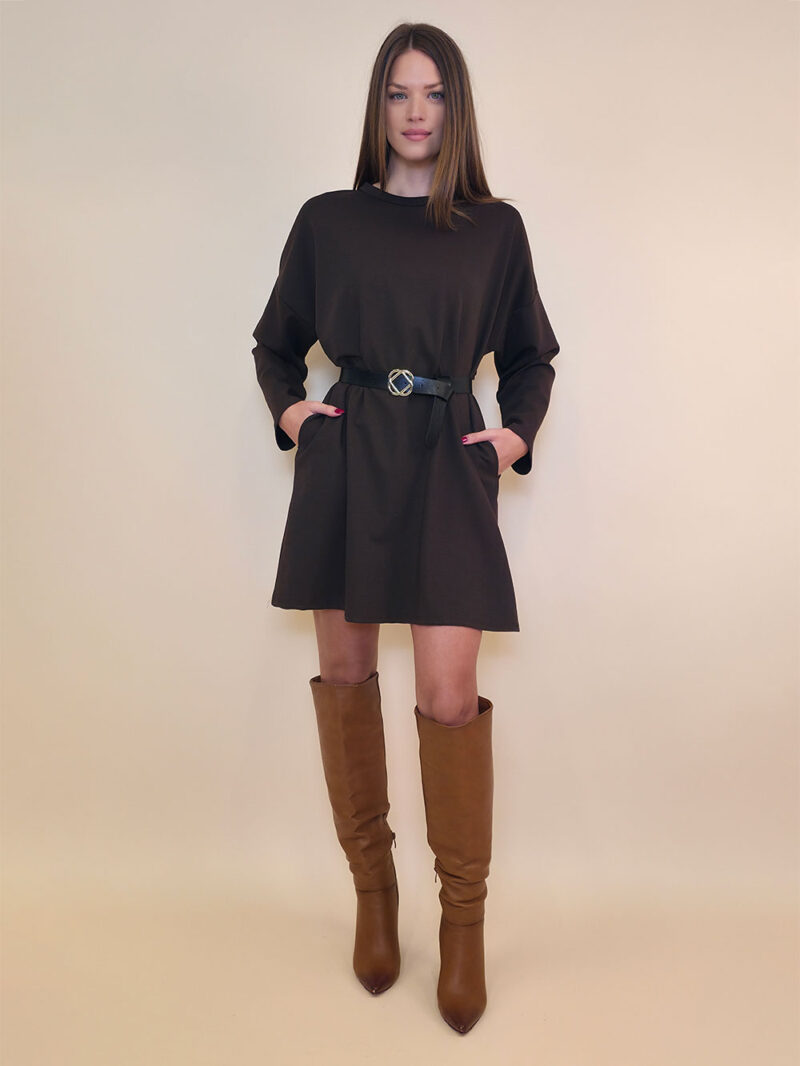 Haljina+remen 48 Aynor -  jersey UN - brown