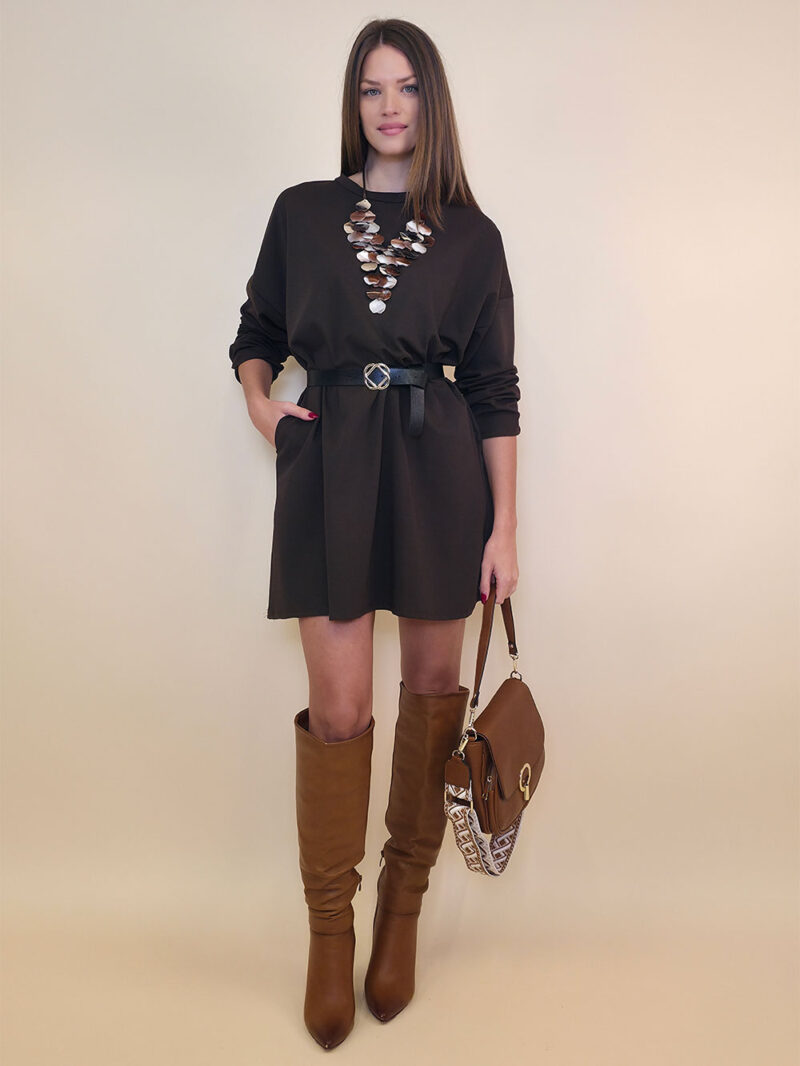 Haljina+remen 48 Aynor -  jersey UN - brown