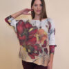 Pulover 28 La Jolla - plt - Big Flowers Burgundy