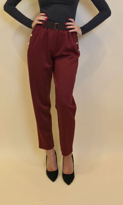 Hlače 46 Allen - burgundy