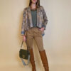 Jakna 48 Alda - ecco suede print - Parrot Antique