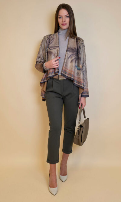 Jakna 48 Alda - ecco suede print - Peacocks