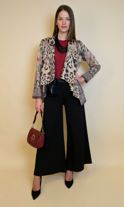 Jakna 48 Alda - ecco suede print - Animal Floral