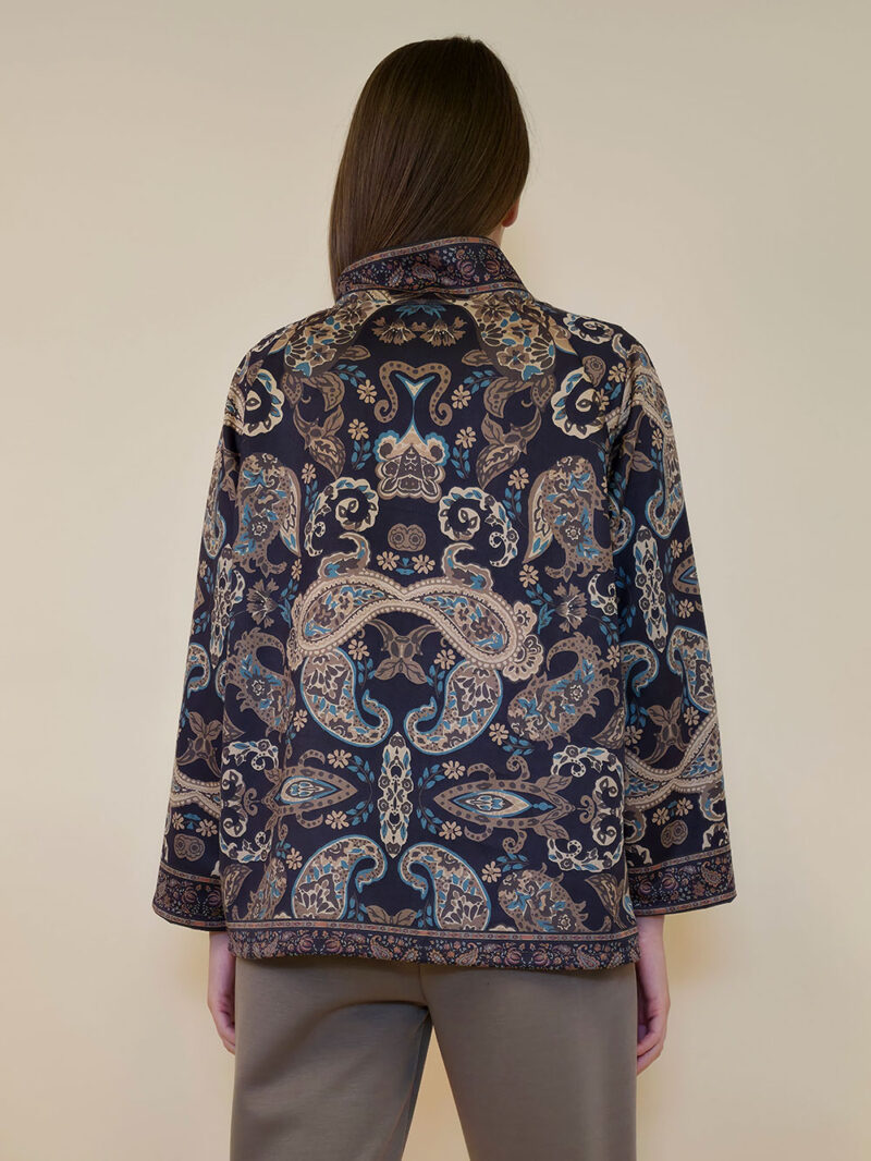 Jakna 52 DeLand/D - ecco suede - Paisley Floral black