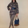 Jakna 52 DeLand/D - ecco suede - Paisley Floral black