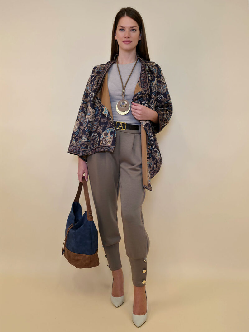 Jakna 52 DeLand/D - ecco suede - Paisley Floral black