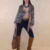 Jakna 52 DeLand/D - ecco suede - Paisley folk ottanio