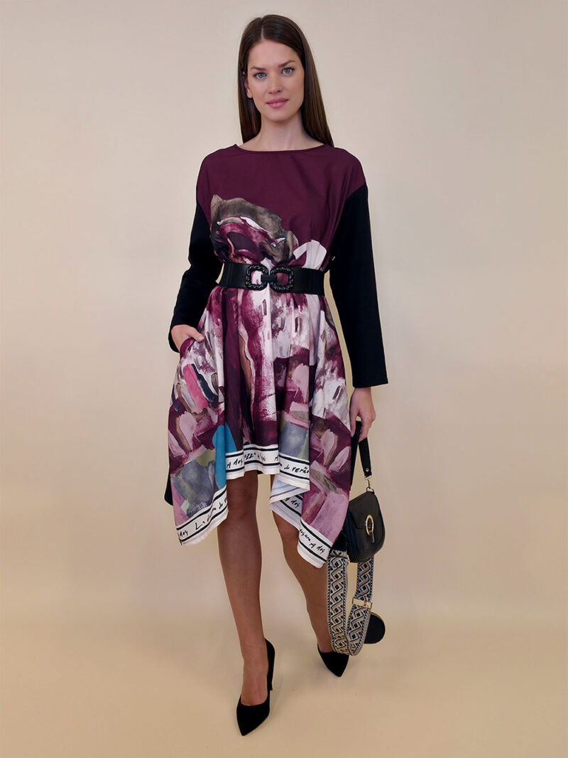 Haljina 47 Odell - felpa/print - Positano burgundy