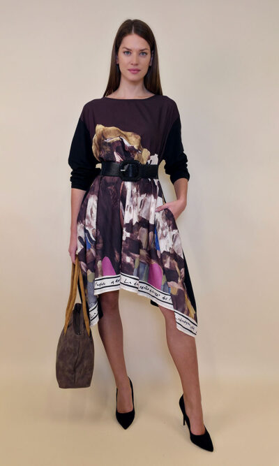 Haljina 47 Odell - felpa/print - Positano brown