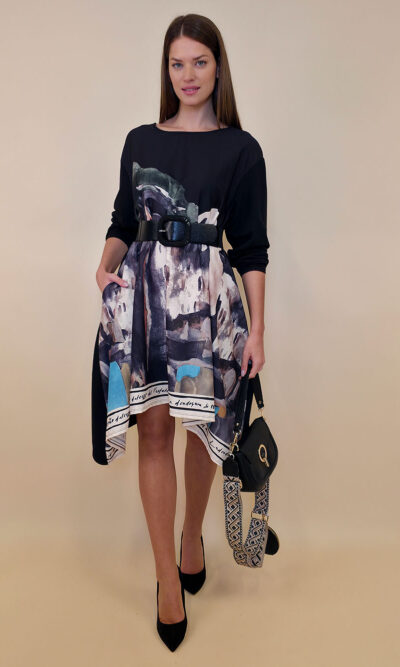 Haljina 47 Odell - felpa/print - Positano black