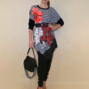 Tunika 40 Abie- felpa/ecco lajsna/print - Dog Tooth Floral
