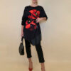 Tunika 40 Abie - felpa/ecco lajsna/print - Red Flower Duo