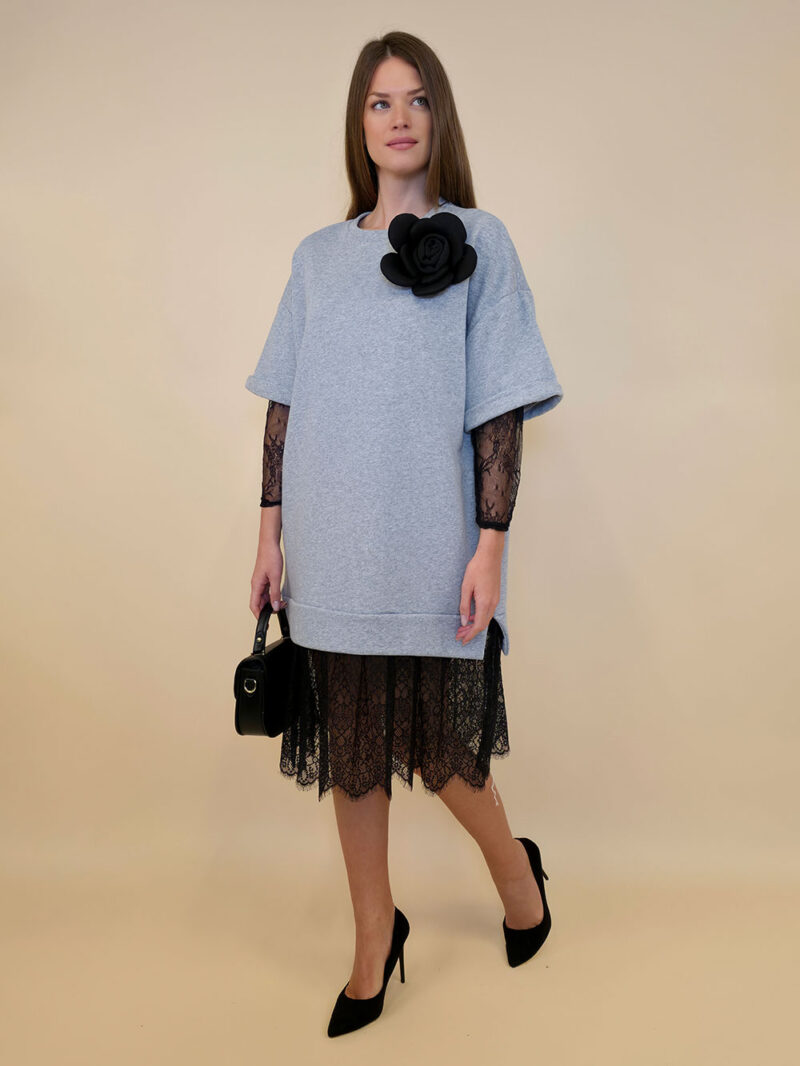 Haljina 68 Seldovia - felpa/lace - grey