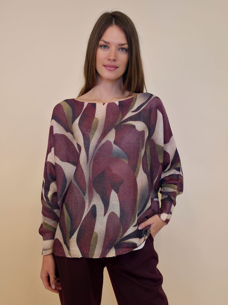 Pulover 28 La Jolla - plt - Graphic Oval burgundy