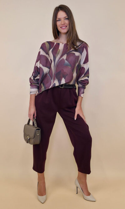 Pulover 28 La Jolla - plt - Graphic Oval burgundy