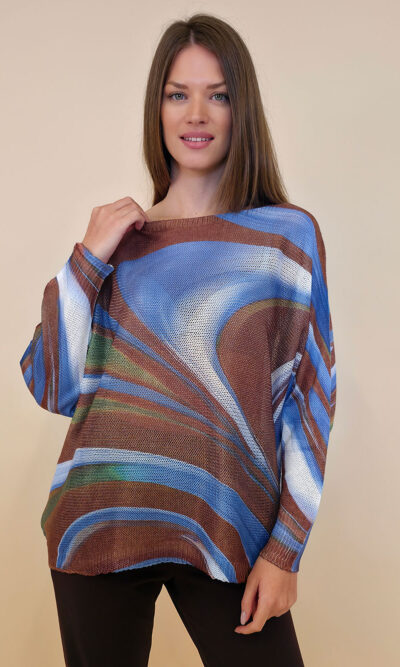 Pulover 28 La Jolla - plt - Aurora Borealis brown