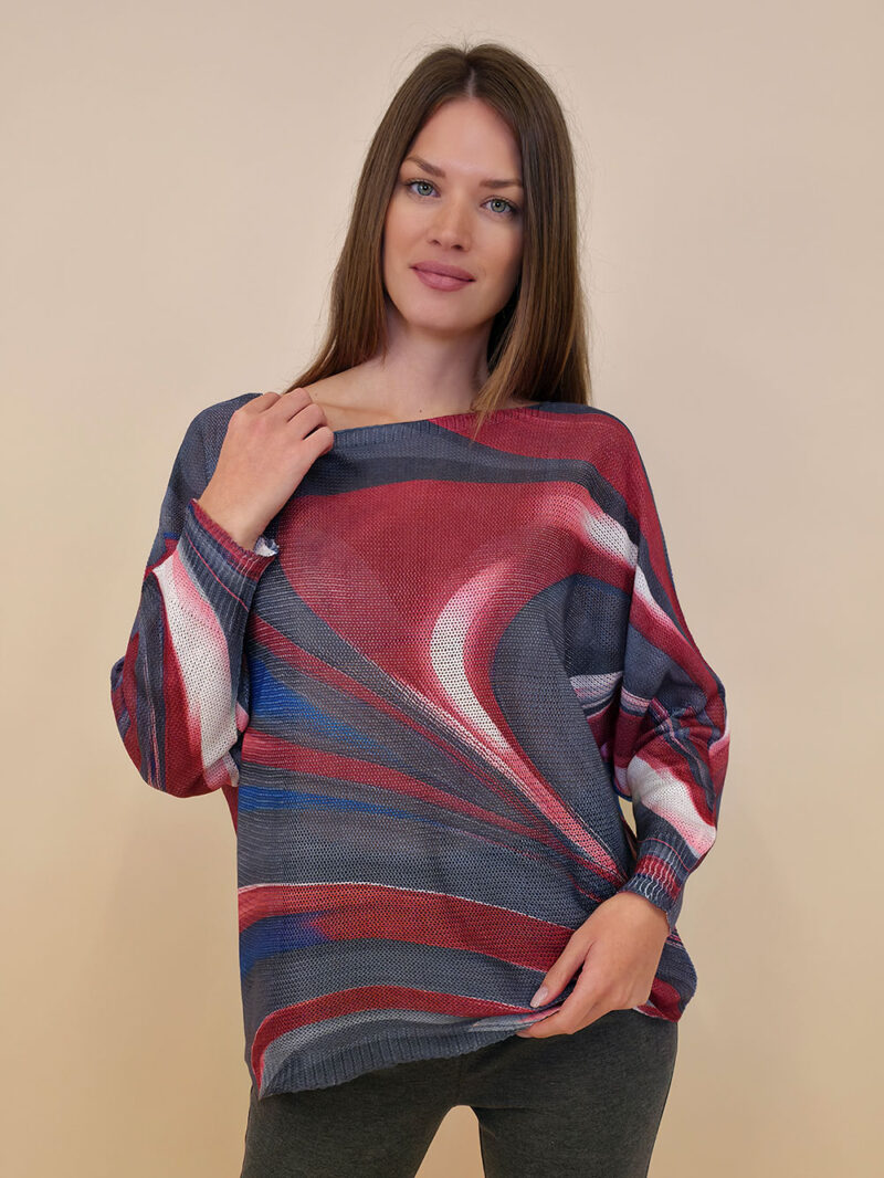 Pulover 28 La Jolla - plt - Aurora Borealis burgundy