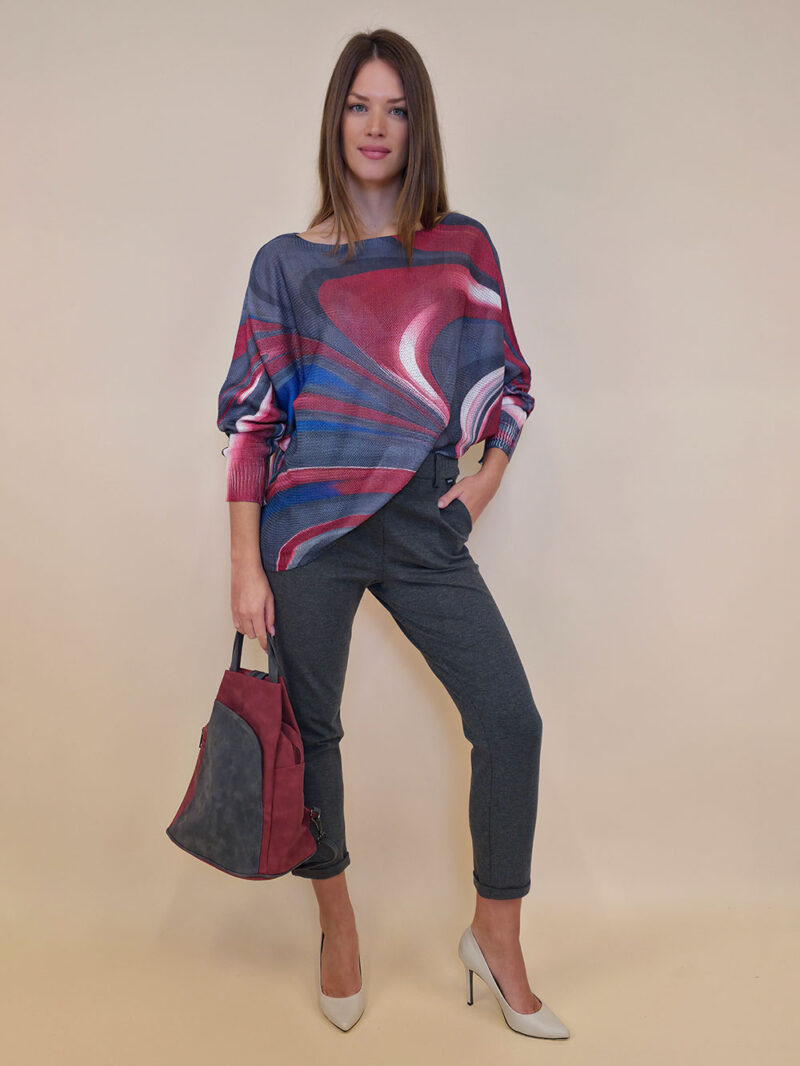 Pulover 28 La Jolla - plt - Aurora Borealis burgundy