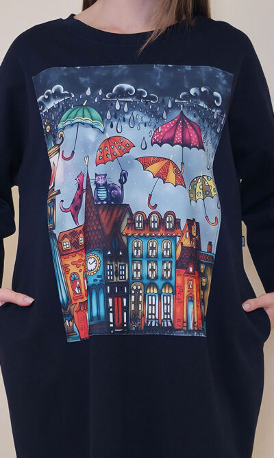 Haljina 44 Tigre PR - navy - Cats&Umbrellas