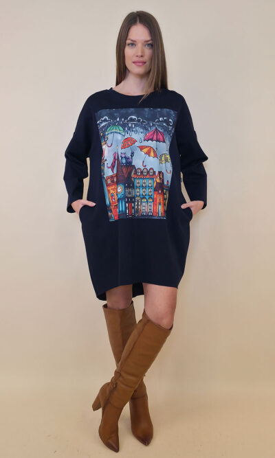 Haljina 44 Tigre PR - navy - Cats&Umbrellas