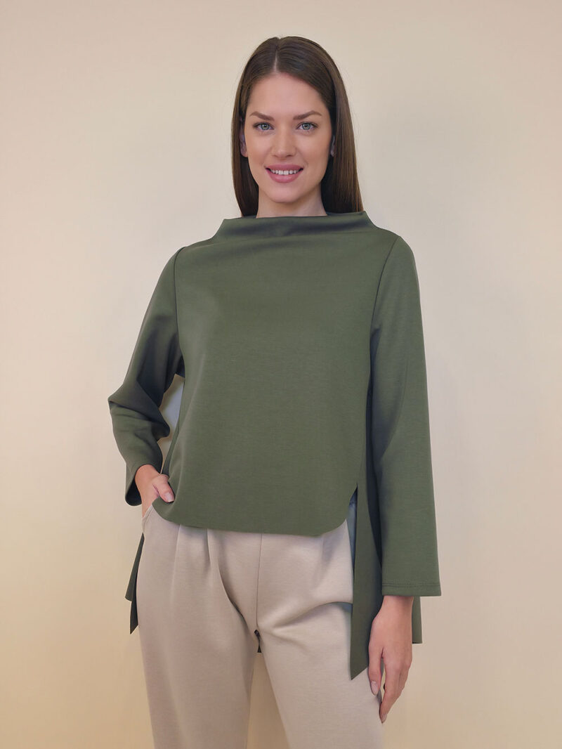 Tunika 40 Mabel - viscose jersey UN - military