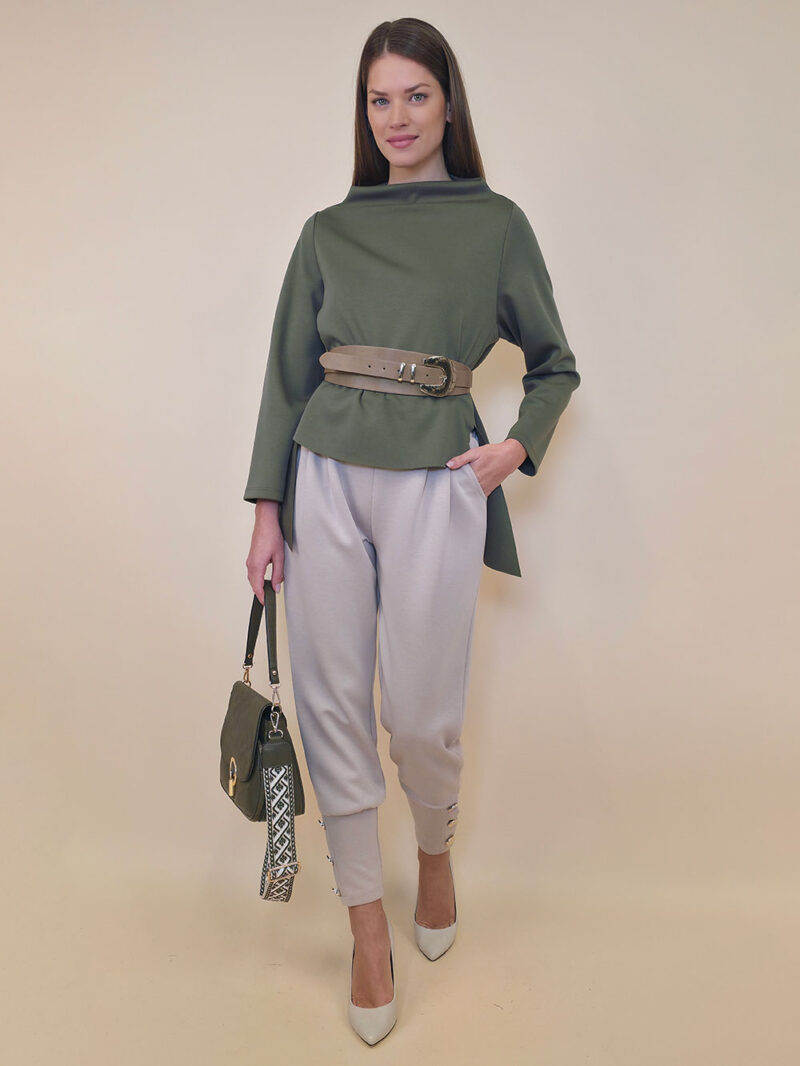 Tunika 40 Mabel - viscose jersey UN - military