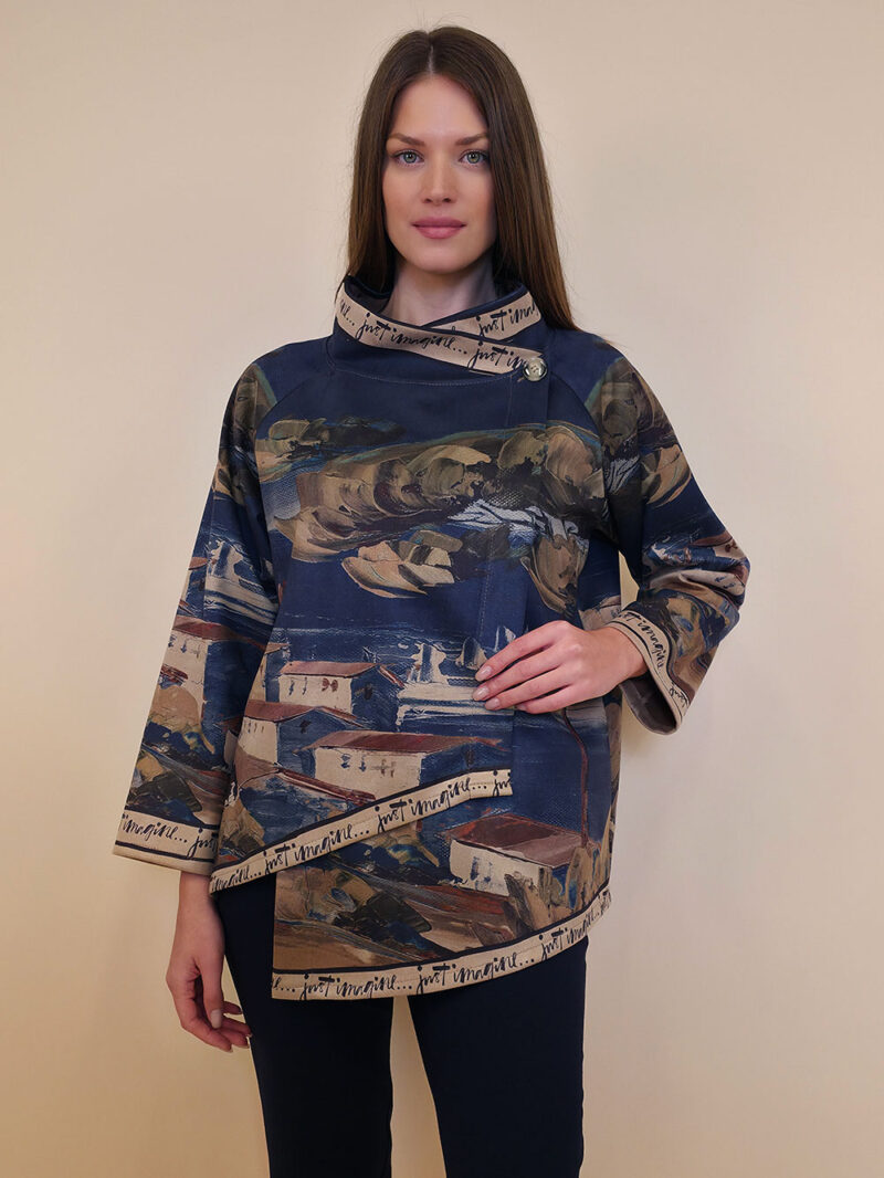 Jakna 52 DeLand/D - ecco suede - Dark Day in Positano - navy
