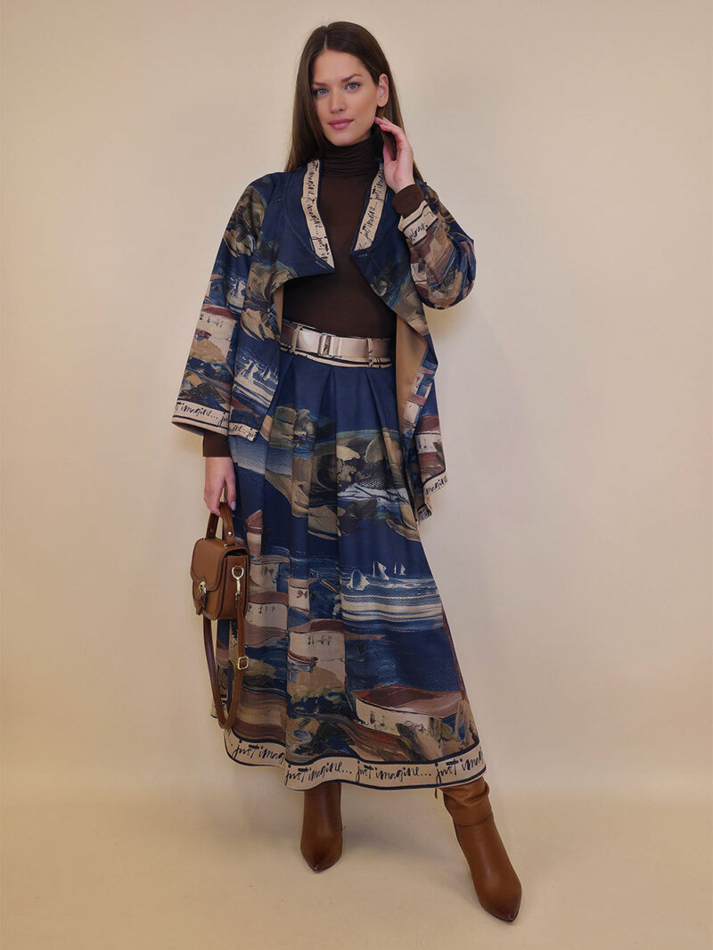 Jakna 52 DeLand/D - ecco suede - Dark Day in Positano - navy
