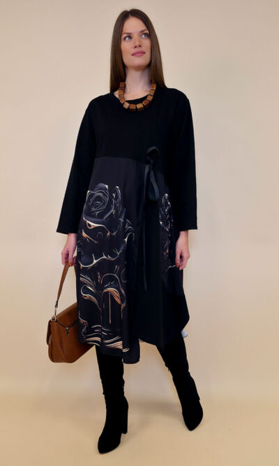 Haljina 52 Merna - felpa/mašna - Black Rose
