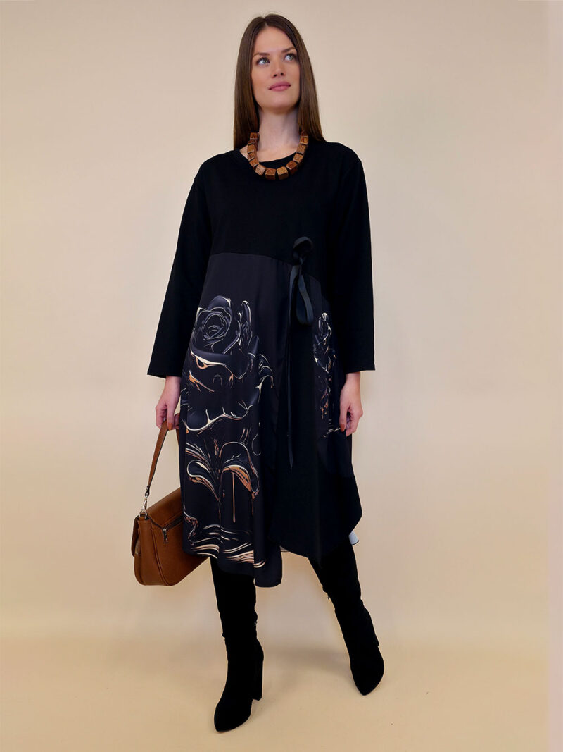 Haljina 52 Merna - felpa/mašna - Black Rose