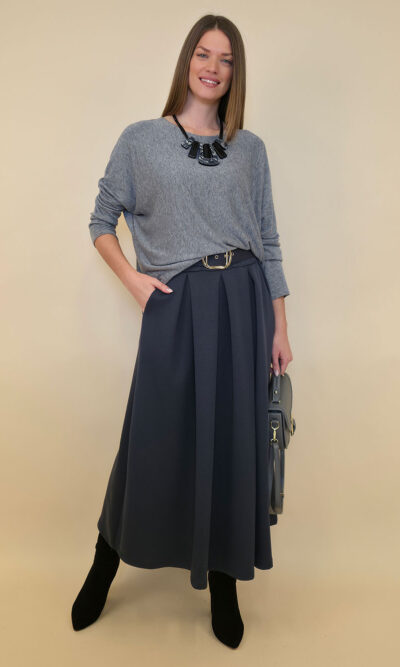 Suknja 36 Kimball - jersey vis UN - antracit