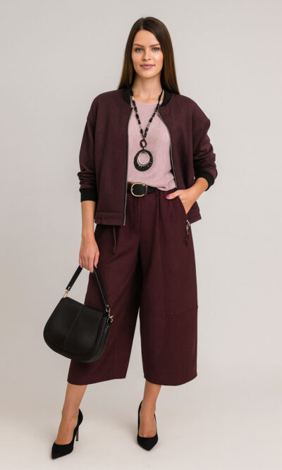 Jakna 68 Benedict - tesutto UN bomber - burgundy