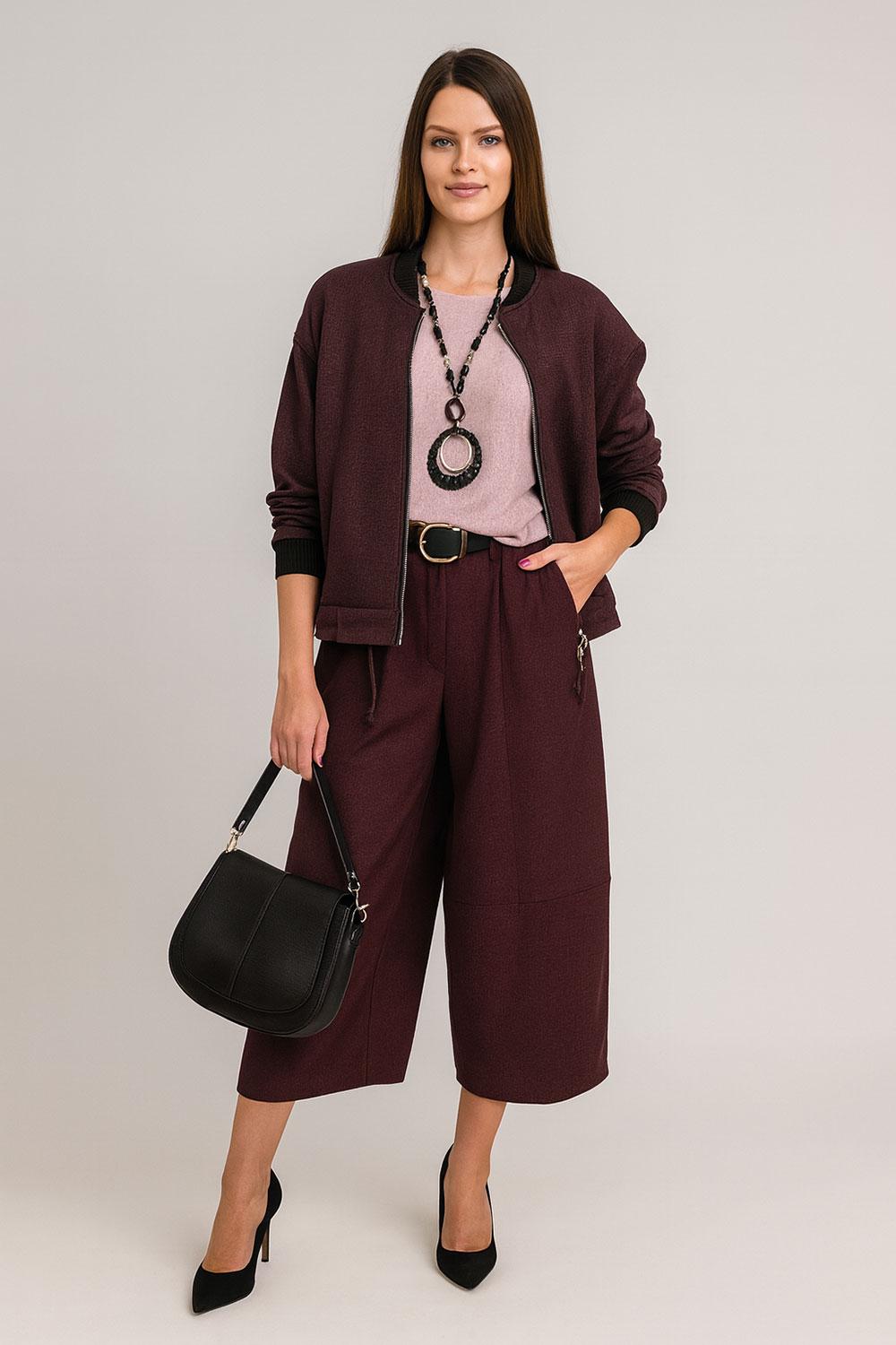 Jakna 68 Benedict - tesutto UN bomber - burgundy