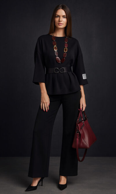 Tunika 40 Olanta - jersey UN - black