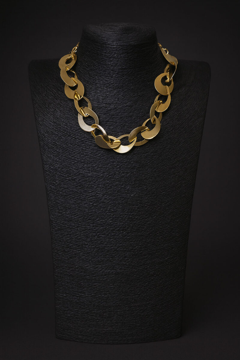 Ogrlica 15 - E golden teardrop rings