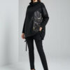 Tunika 48 Black Wings - felpa/ecco leather/print - Black Rose