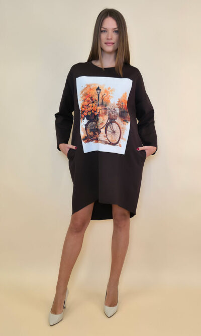Haljina 44 Tigre PR - coffee - Autumn Bike
