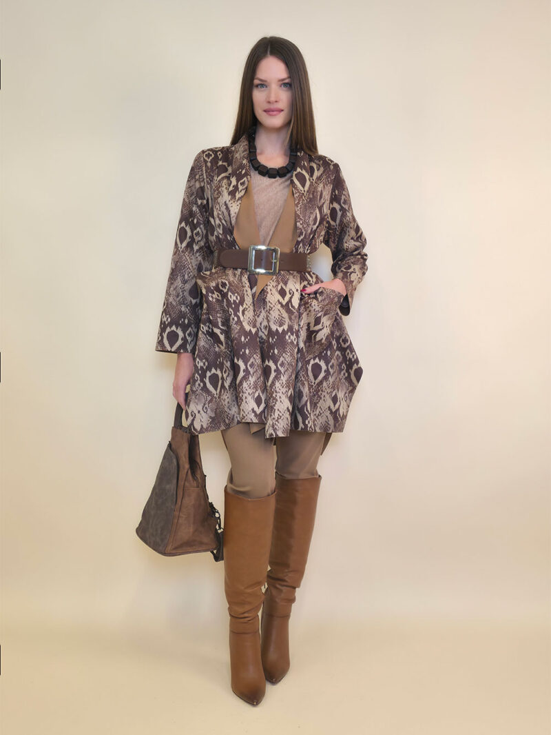 Ogrtač 64 Havelock - ecco suede print piton